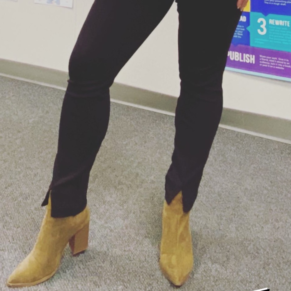 Faux Suede Heeled Ankle Booties - Picture 2 of 6